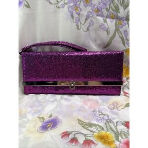 Mundi Westport Purple Glitter Clutch Wallet, New With Tags